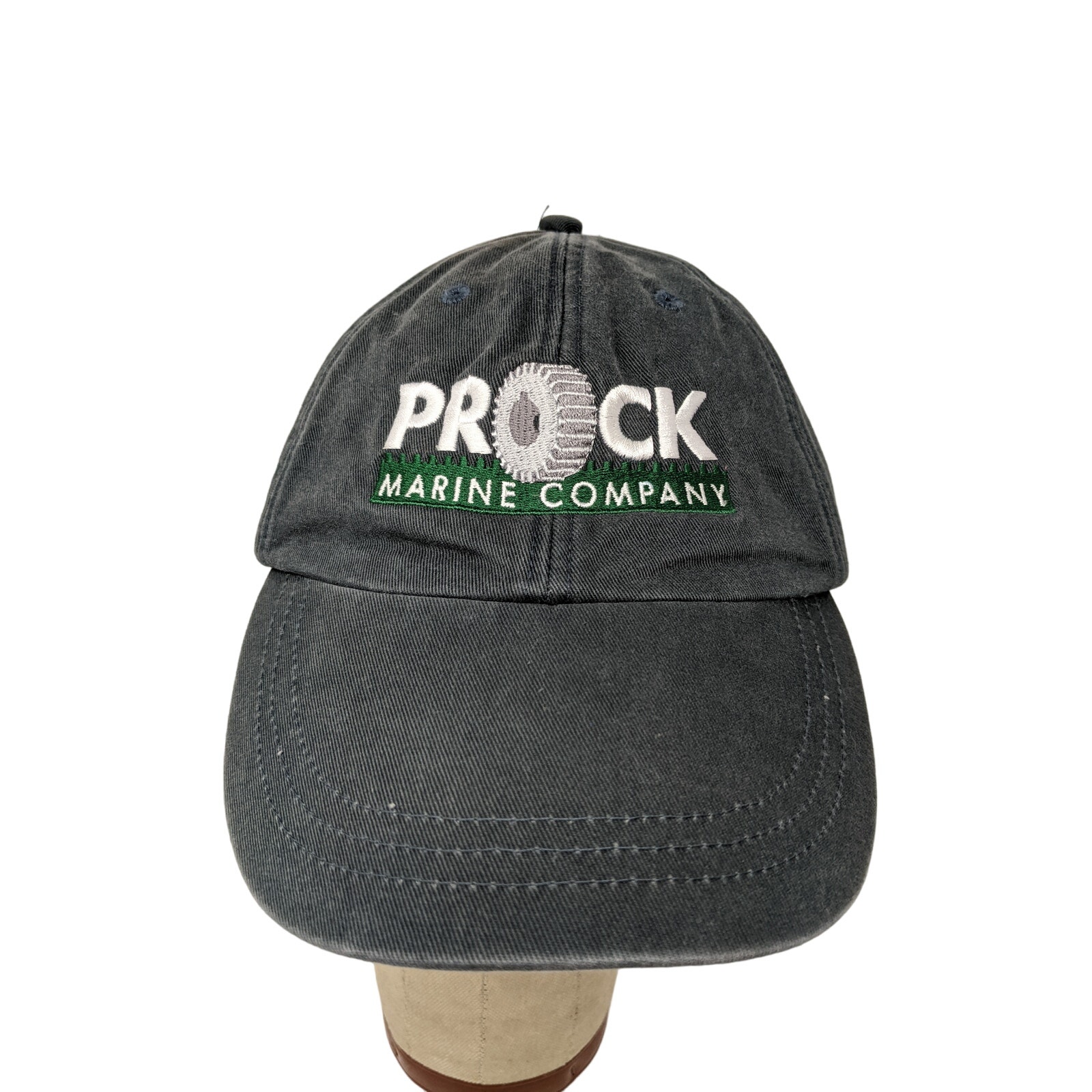 Prock Marine Company Hat Adams Brand Slideback Adjustable Black Embroidered